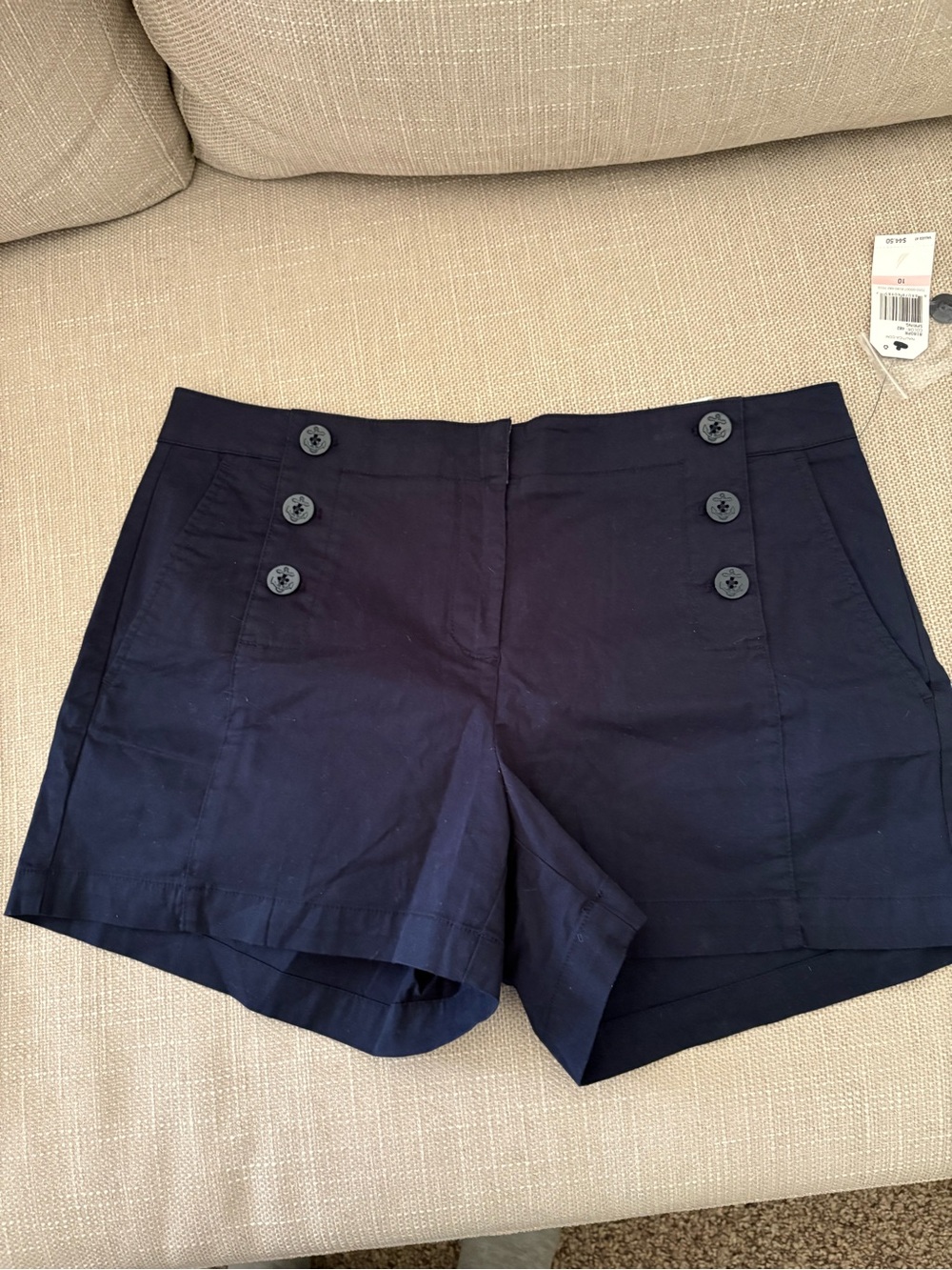 NWT Navy Button-Front Women’s Shorts